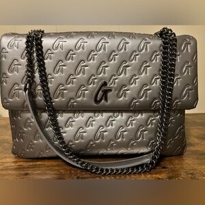 MONOGRAM LARGE CLASSIC FLAP BAG PLATINUM